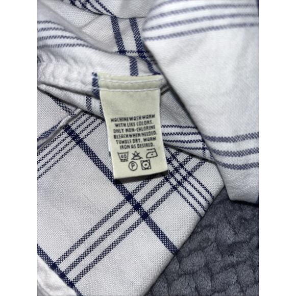 Eddie Bauer Shirt Mens L Blue Plaid Cotton Button Down Long Sleeve Oxford Casual - Picture 8 of 10